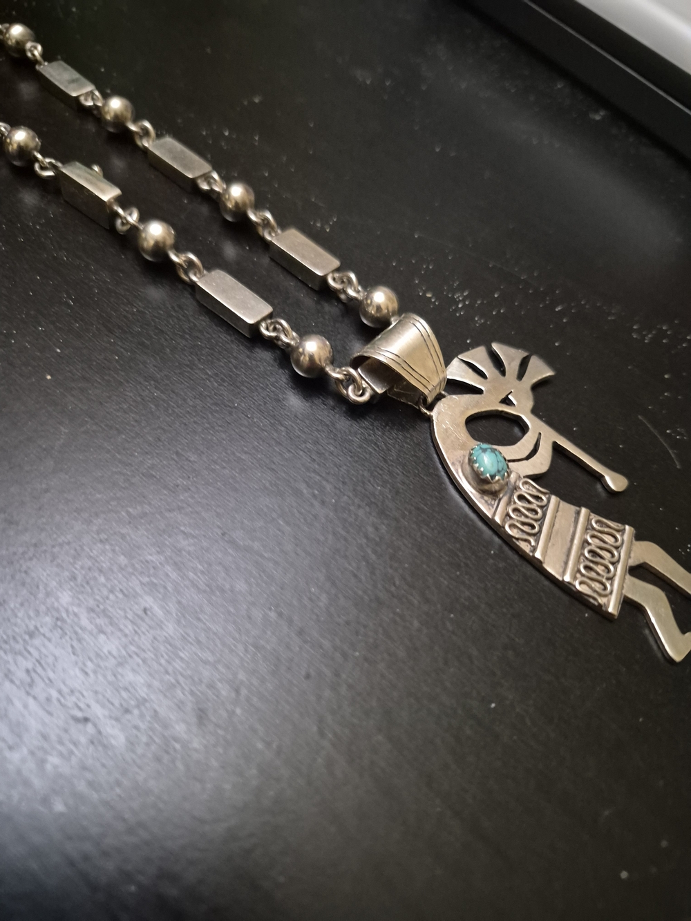 VINTAGE 925 STERLING SILVER Taxco JEWELRY LOT NECKLACE PENDANT CUFF TURQUOISE 👌 - Picture 13 of 14